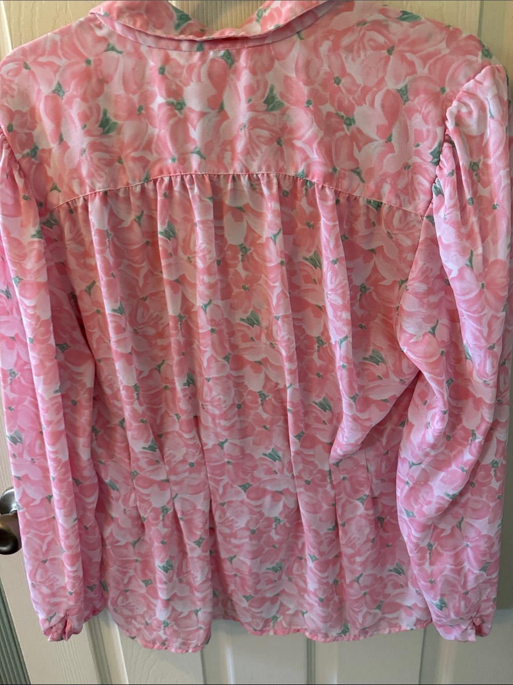Anne Klein Pink Floral Button-Front Blouse - Picture 5 of 5